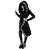 2026 Autumn Gothic Punk Black Long Sleeve Women Hoodies Sweatshirts Moon Print Women Loose Coat Hooded Sweatshirt