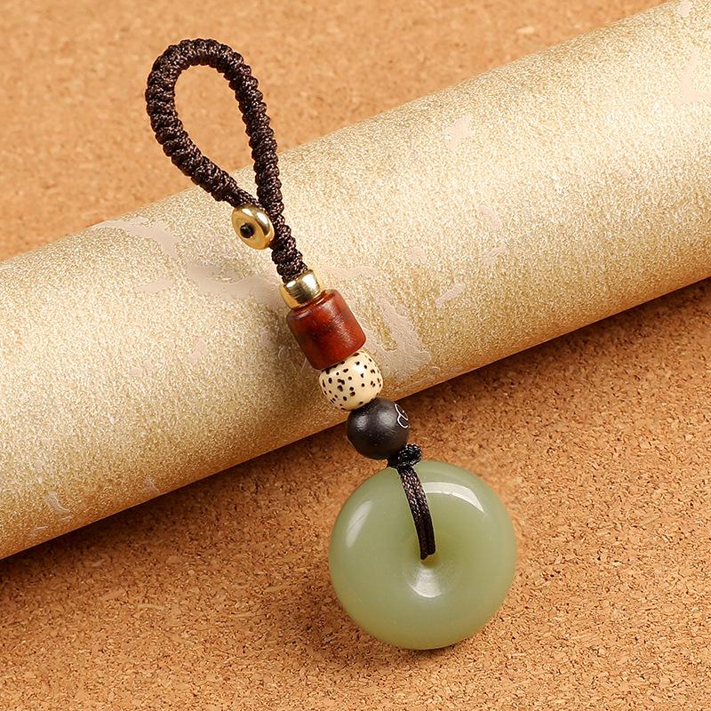 

Изысканный брелок-подвеска из агата, халцедона и нефрита — креативный подарок высокого класса для пар, мужчин и женщин