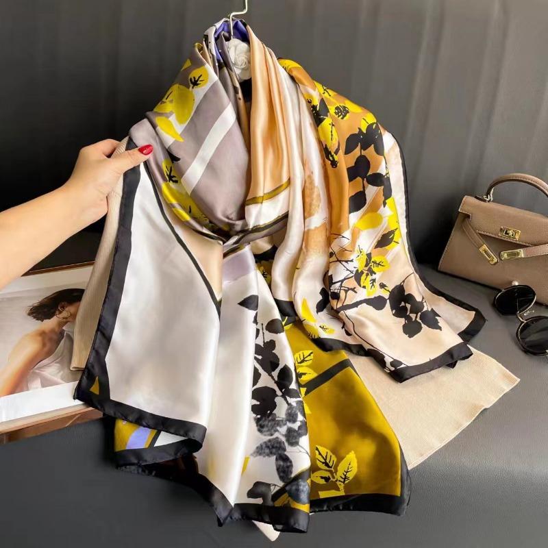 Women S Long Silk Like Scarf Summer Beach Sun Protection Fashion Scarf