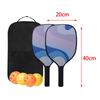 Pickleball Paddles Set of 2 Included 2 Lightweight Rackets 4 Outdoor Balls 1 Carrying Bag | Pickle Ball Raquette for Kids Adults