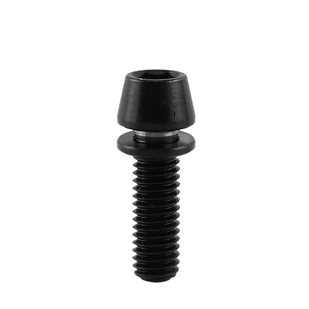 1pc M6x16/20mm Tapered Head Screw Titanium Alloy with Washer Conical Bolt Lightweight Hexagon Cone Hex Screws for Mountain Bike