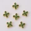 Copper Sand Gold Hollow Separated Bead Cherry Blossom Charm For DIY Jewelry Making Craft Accessories