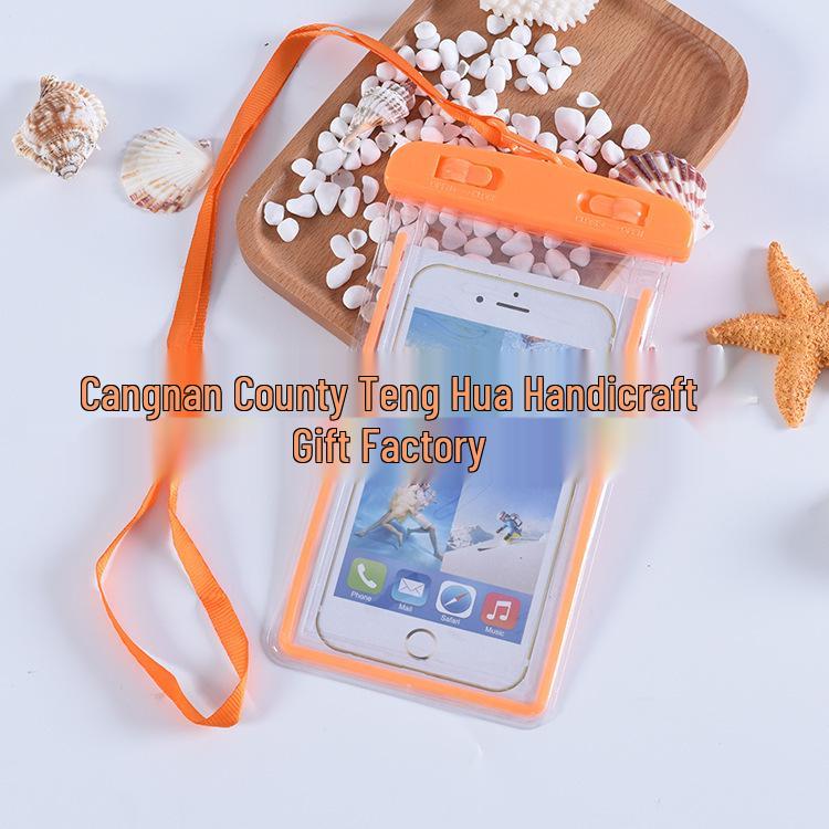 PVC Transparent Luminous Waterproof Phone Bag for Swimming, Photos, Diving, with Customizable Logo