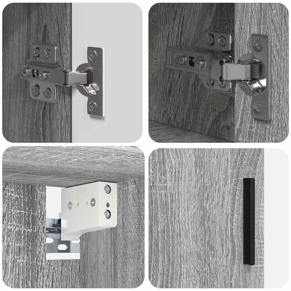 Bathroom Furniture Set 5 Pieces Grey Sonoma 61 X 35 X 64 Cm