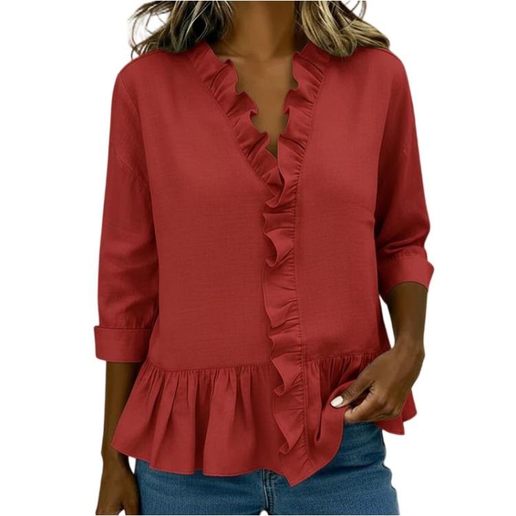 Fashionable Ruffled Blouse for Women