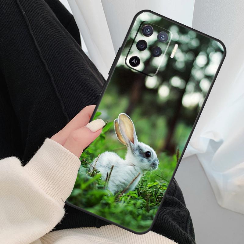 Baby Kaninchen Hasen Hülle Für Oppo A96 A76 A16 A60 A98 A58 A78 A18 A38 A80 A40 A77 A57 A17 A74 A54 A94 A15 A5 Pro