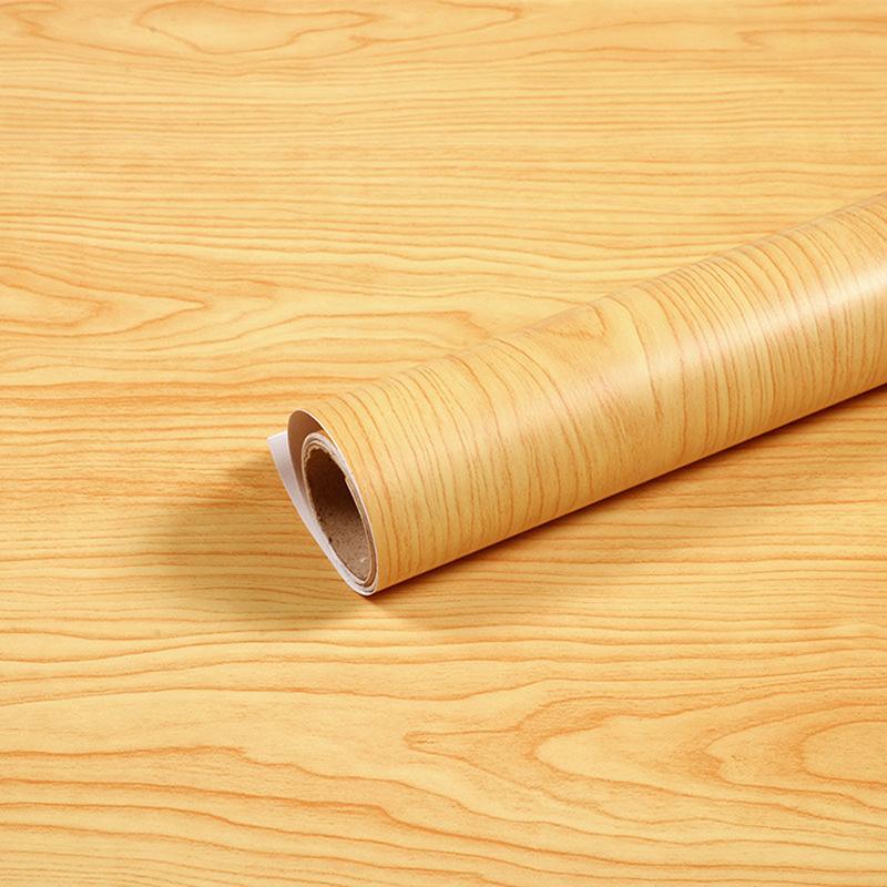Waterproof Self Adhesive Wood Grain Sticker Door Cabinet Desktop Modern Furniture Renovation Peel And Stick Wallpaper