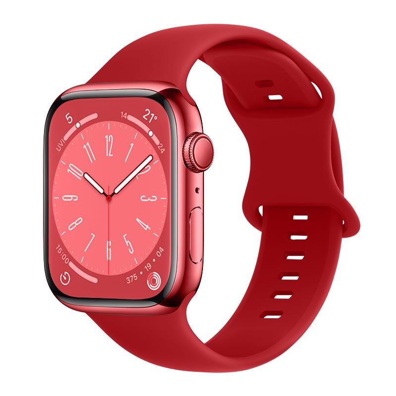 Apple Watch Silicone Sport Strap with Figure 8 Buckle for iWatch 11 Ultra/S10 Unity Flower Design