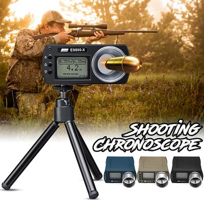 BB E9800X Schussgeschwindigkeitsmesser Chronograph -10C bis 50C 0-500J Schuss-Kinetische Energie LCD DC 4,5V Hohe Präzision Schießen Airsoft