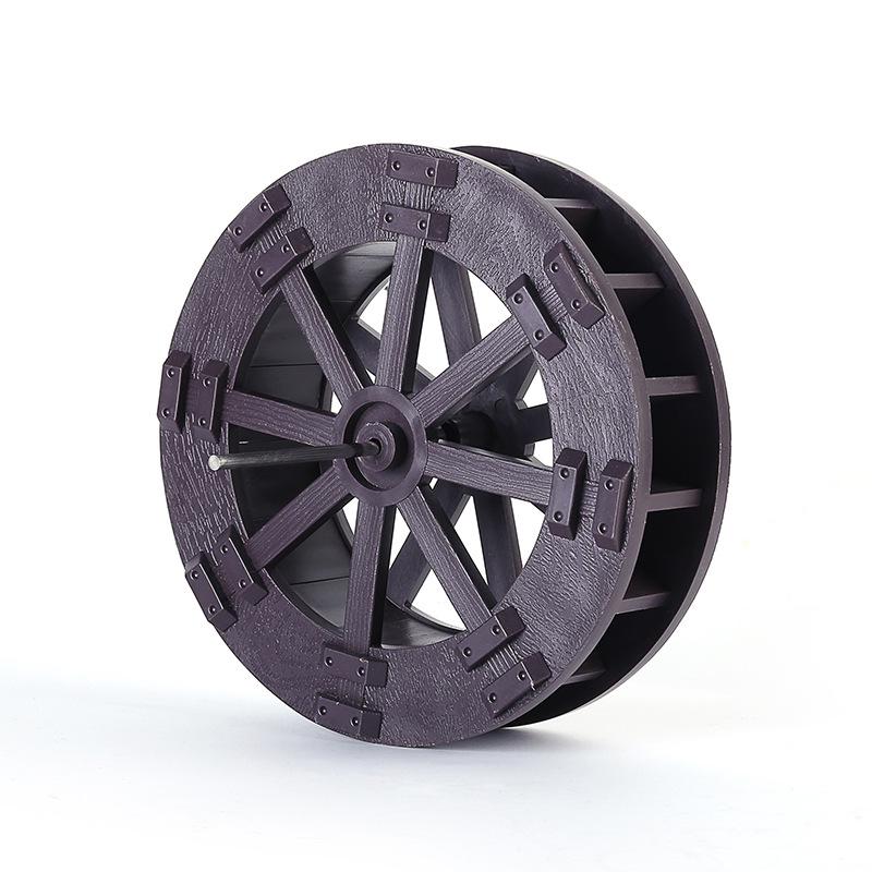 Rotatable Rockery Water Feature Fountain, 17-31CM Wide, with DIY Plastic Water Wheel