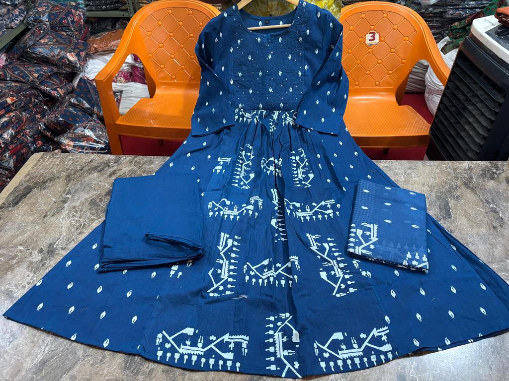 Party Wear Designer Kurta Pant Set Indian Women Bollywood Top Tunic Cotton Kurti Salwar Suit