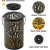 Large Solar Lanterns Outdoor Waterproof, 2 Pack Hanging Solar Lanterns, LED Tree Outdoor Lantern for Metal, Waterproof Lantern for Patio Porch