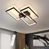 Ceiling Light - NETTLIFE - 63W LED Ceiling Light - Dimmable Remote Control - Black Metal - 3000K Warm White