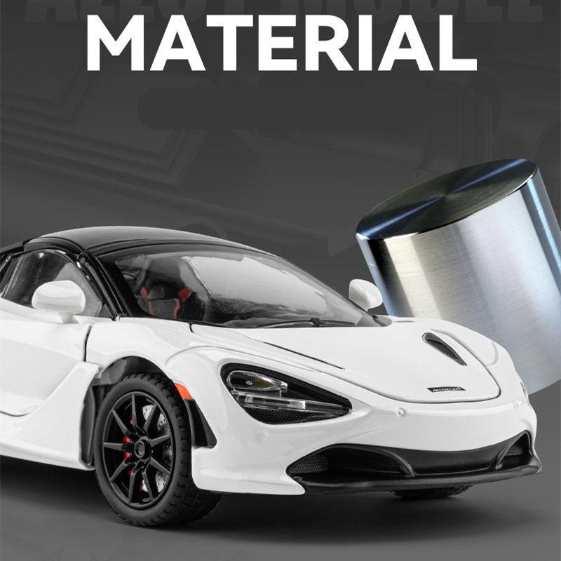 

Car Model 1:24 720S Alloy Sports Diecast Metal Toy Vehicles Simulation Sound Light Collection Childrens Gift