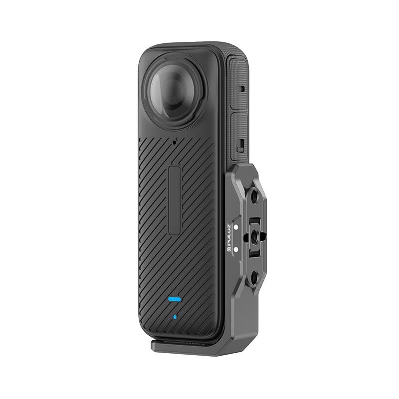 The PULUZ plate for Insta360 features a supports horizontal is made of lightweight aluminum and is compatible with selfie suction cup and action