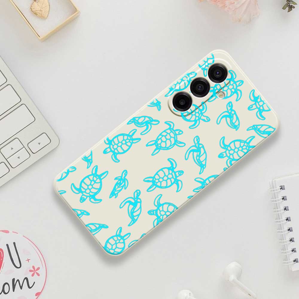 For Samsung Galaxy A17 5G Case Tortoise Pattern Printing Straight Edge TPU Phone Back Cover
