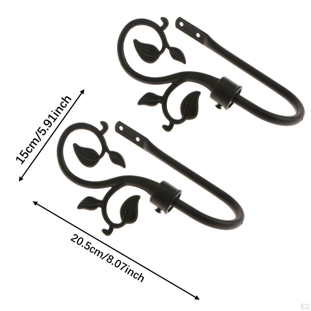 Metal Leaf Curtain Hook Window Drapery Tieback Hanger