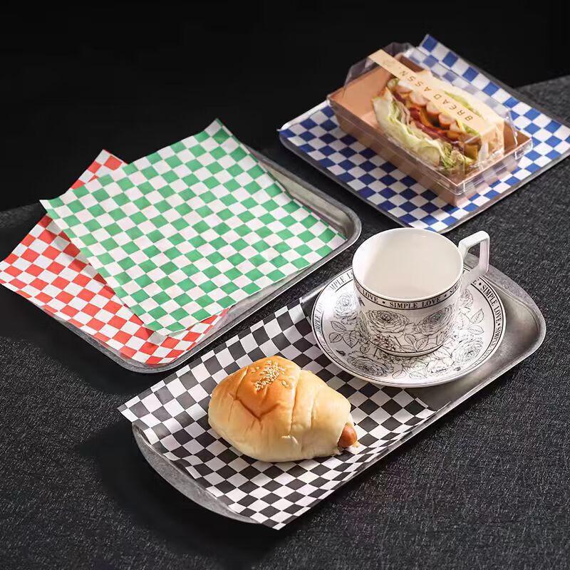 Checkerboard Oil-Proof Food Paper Liners
