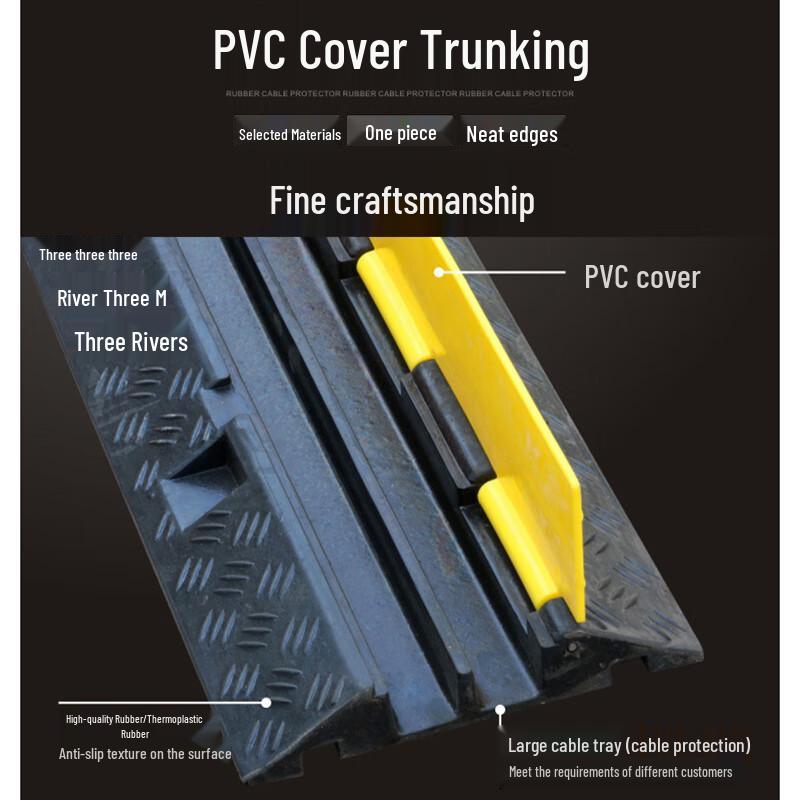 Rubber and Plastic Cable Protection Speed Bump
