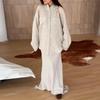 Zomer Dames Effen Kleur Lange Mouwen Shirt & Hoge Taille Midi Rok Set