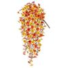 1/2/3/4Pcs Fall Hanging Artificial Violet Flower UV Resistant Realistic Fake Flower Wedding Party Indoor Outdoor Garden Wall Hanging Faux Flower