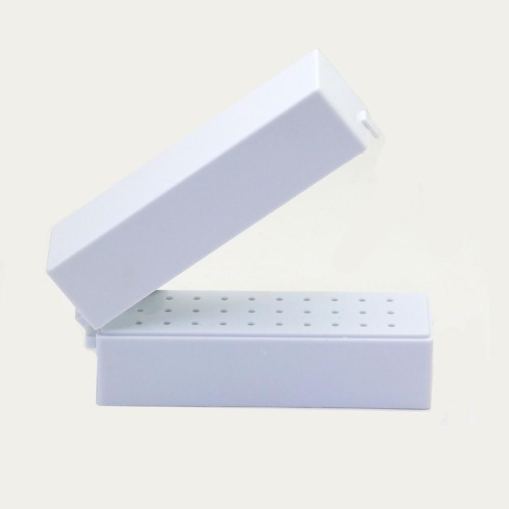 30 Holes Nail Drill Bits Holder Dustproof Efile Bit Organizer Manicure Organizer Manicure Salon