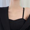 Fully Diamond Skirt Necklace for Women's Collarbone Chain Trendy and Fashionable Temperament Simple Fan-shaped Pendant
