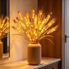 Pšeničná stolní lampa Bezdrátová Rustikální Zlaté pšeničné ucho Světlo Teplá bílá LED Stolní světlo pro Ložnici Obývací pokoj Jídelnu Svatbu