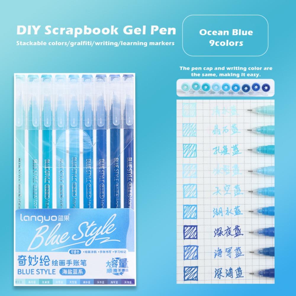 9pcs Art Painting Graffiti Art Markers Large Capacity Highlighter Pen Color Gel Pen  Gift