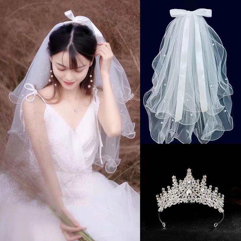Feenwald Brautkopfschmuck Schleier Set - Perfekt für Hochzeit, Heiratsantrag oder standesamtliche Trauung.