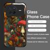 Creative Personality Mushroom Pattern Tempered Glass Phone Case for OPPO Reno 13 F 12 11 10 Pro Plus Find X8 X3 Lite A58 Covers