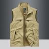 Vest men's new spring, summer and autumn tooling multi-functional casual stand-up collar multi-bag outdoor fishing vest men's vest