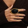 High-end Jewelry Resin Oval Earrings Simple Geometric Finger Ring Oval Resin Finger Ring  Party
