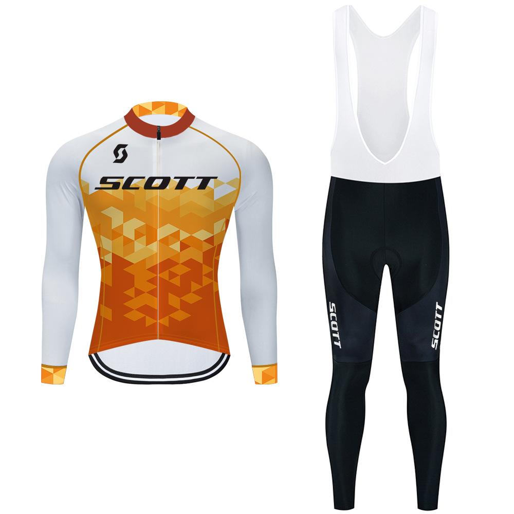 2026 Autumn Breathable Cycling Suit Autumn and Winter Cycling Suit Long Sleeve Strap Suit Mountain Road Bike