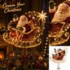Christmas Tree Topper with Lights, Festive Holiday Tree Top Decoration for Home