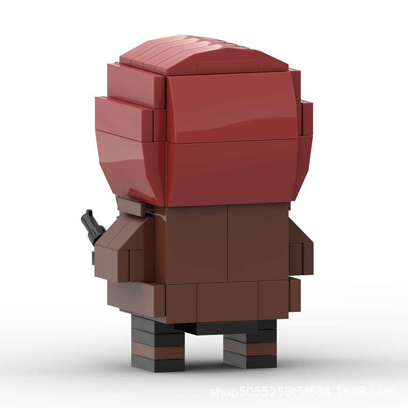 MOC Building Blocks Set Square Head Boy Building Blocks Red Hood Assembly Assembled Building Blocks Toy Model Gift Boy
