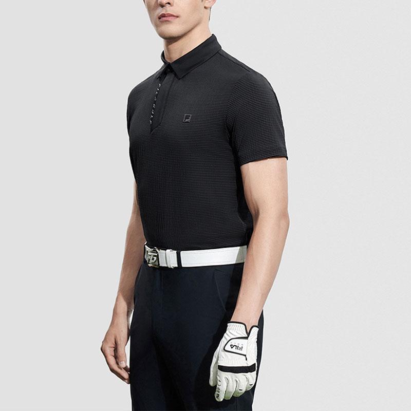 New FILA Polo Shirt Men's Pitch Black A11M335116ABK