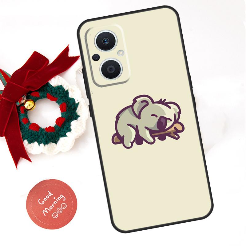 Cute Cartoon Koala Case For OPPO Reno 5Z 4Z 8T 10 11 Pro 11F 5 6 7 8 Lite OPPO Find X6 X5 Pro X2 X3 Neo Cover