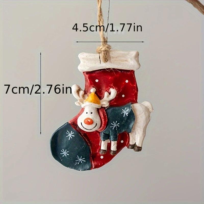 Christmas Socks Elk Horse Tree Decoration Pendants Hanging Ornaments Crafts Gifts Xmas 2025 New Year Party Wedding Decor Gifts
