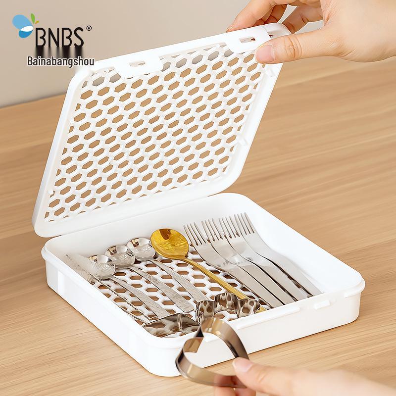 Compact Dishwasher Basket for Cutlery and Chopsticks - Draining and Flat Placement Sterilizer Box