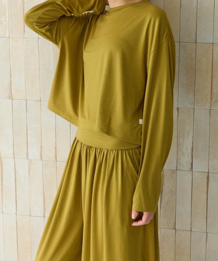 JINOCHIO (W)Allthegood Wide Pants (Olive Green)