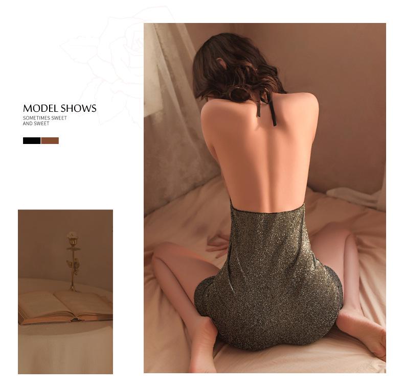 Man Yan Sexy See-Through Halterneck Bodycon Skirt Lingerie Set - Secretary Outfit