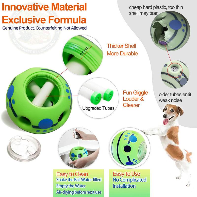 Toys Benepaw Interactive Dog Food Dispensing Treat Pet Giggle Ball Safe Dog Squeaky Puppy Puzzle Toy For Small Medium Large Dog