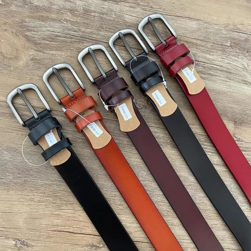 Belt Women'S Retro Niche Cowhide Leather Belt With Jeans Belt