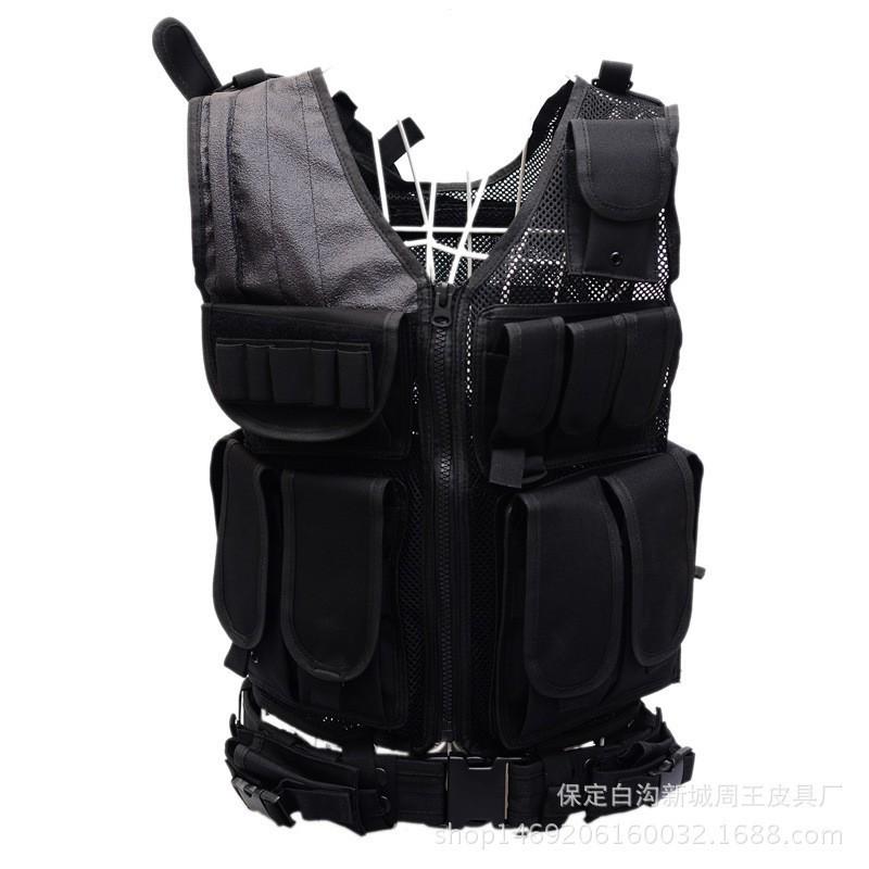 Forces Multi-function Vest Breathable Mesh Black Combat Military Fans CS Field Protective Equipment one size чёрный