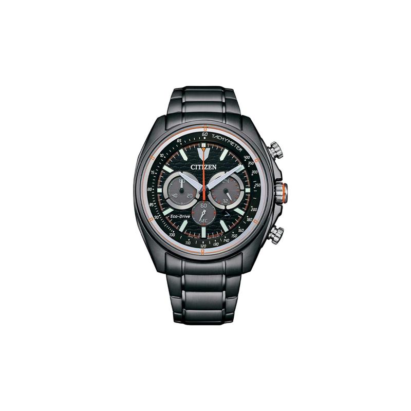 

CITIZEN 100 meters waterproof, solar Quartz, Steel Strap, , men s watch, black dial CA4567-82H чорний