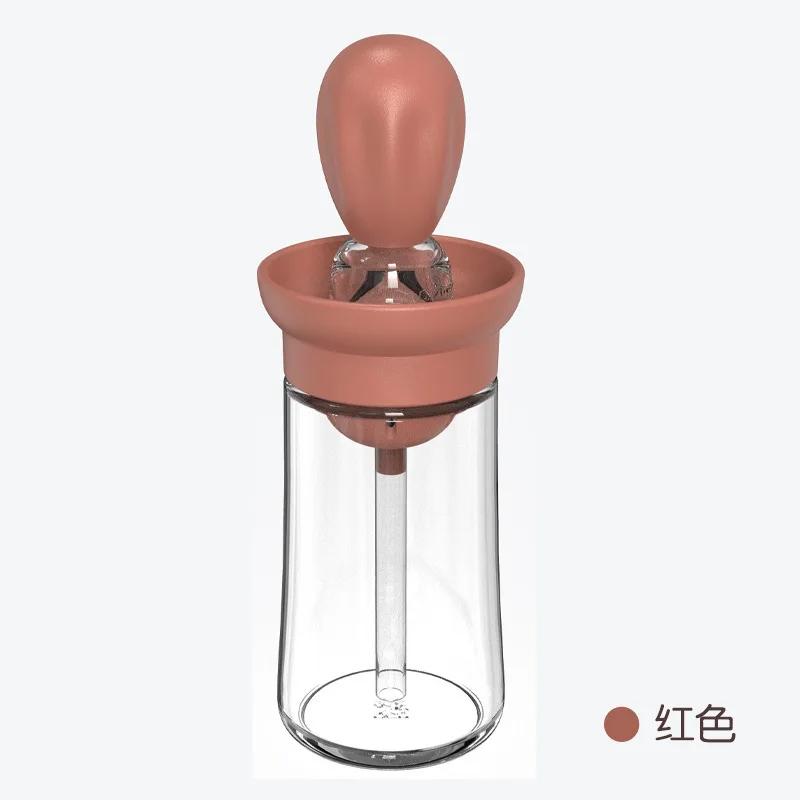 Set di flaconi contagocce e dosatori per olio in silicone 2 in 1 con spazzola in silicone per cucinare, friggere, cuocere al forno, barbecue e pancake.