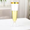 25pcs Plastic Champagne Flutes Champagne Glasses Transparent Wine Glasses 150ml Disposable Wedding Toasting Glasses Cocktail Cup