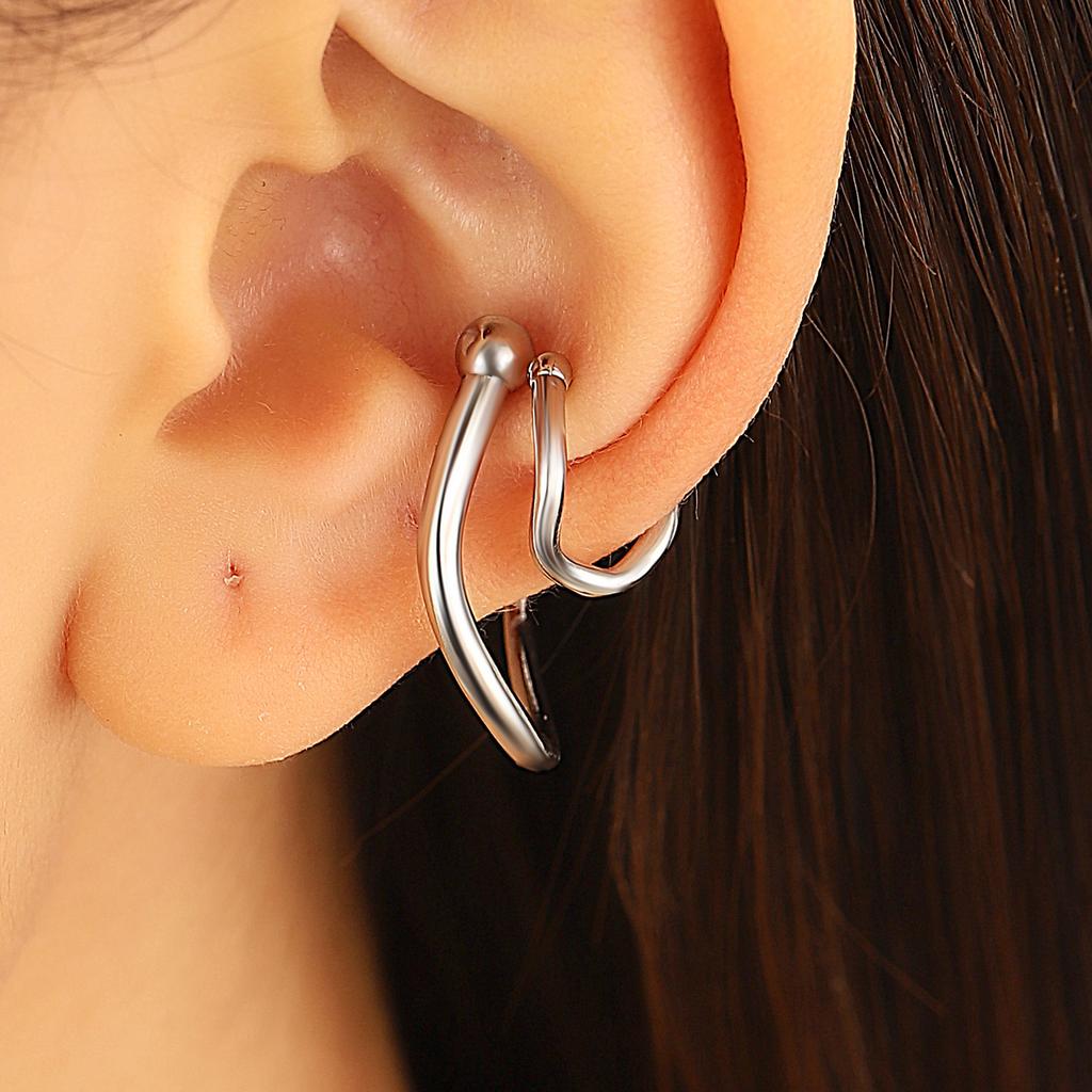 Fake Piercing Earcuff Irregular Ear Cuff Faux Earrings for Women Man Hiphop Vintage Cuffs Earclips Accessories Korean Fashio