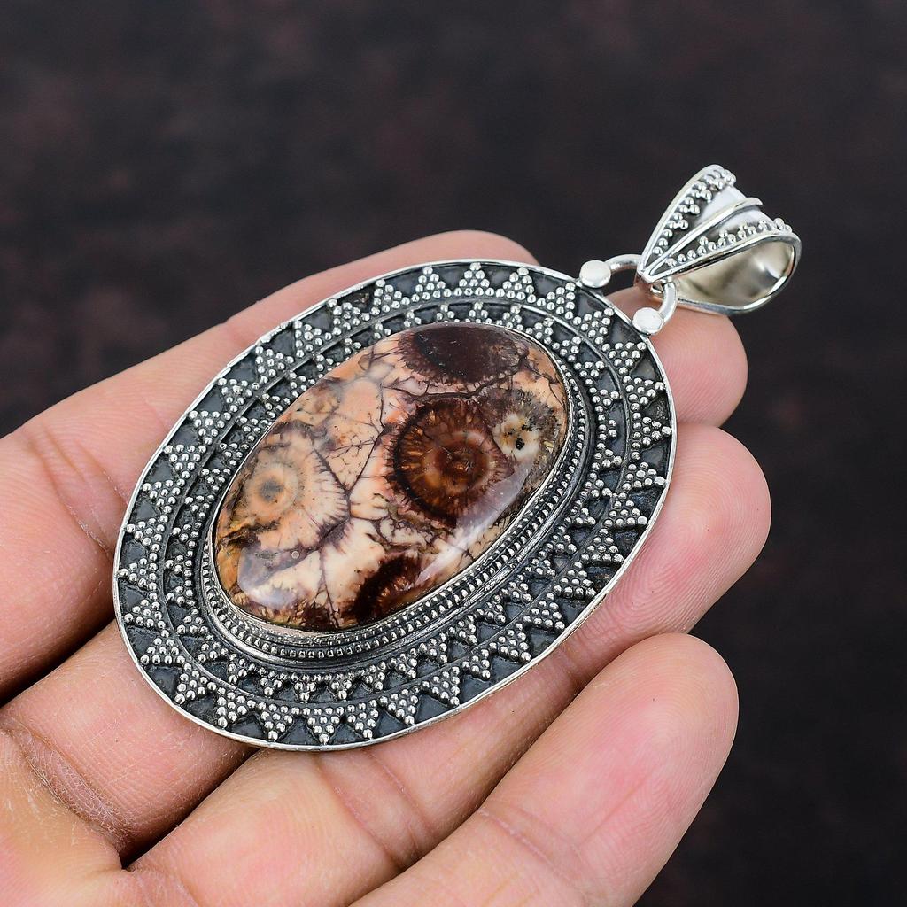 Birds Eye Jasper Pendant Gemstone Vintage Pendant 925 Sterling Silver Pendant Handmade Pendant Dainty Jewelry Gift For Mom Pendant For Women